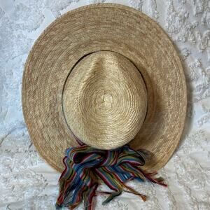 BROOKLYN HAT CO Creased Sun Hat Women's Natural Sz OS Cabana Cruise Ship Beach